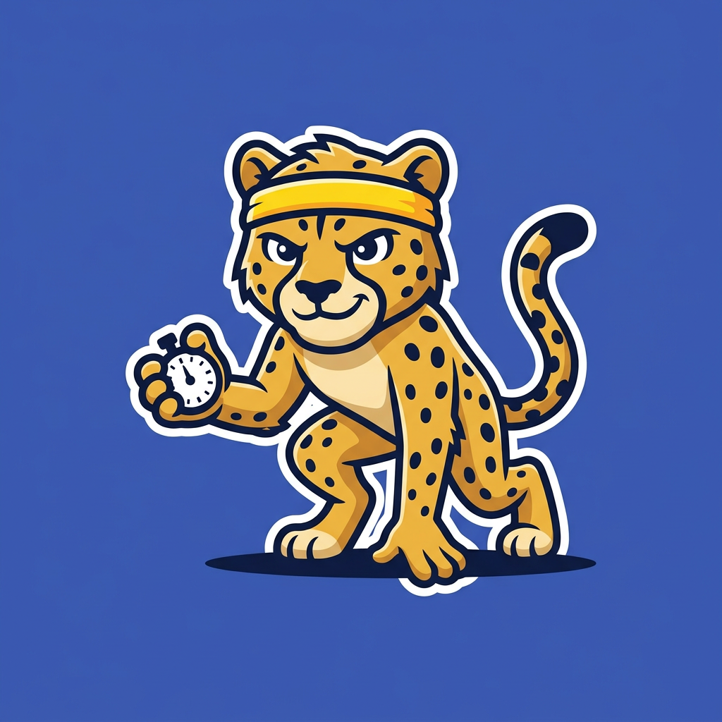 Sprint, das Gepard-Maskottchen von SprintOS